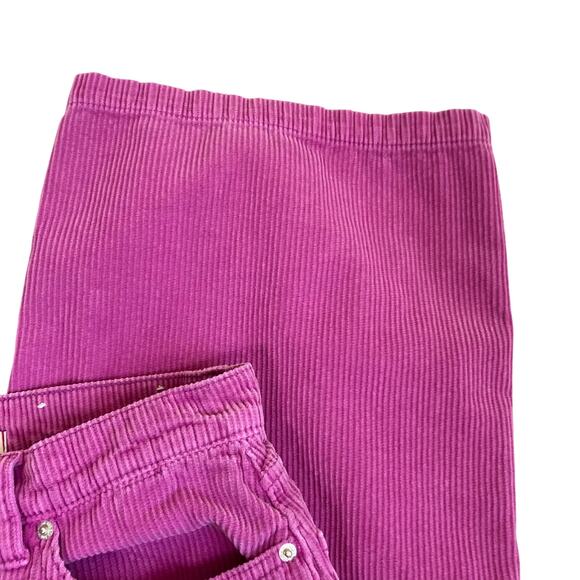 BDG Urban Outfitters Sz 28 High & Wide Corduroy Pants in Pink ‘Berry’ Retro Y2K - Picture 11 of 16